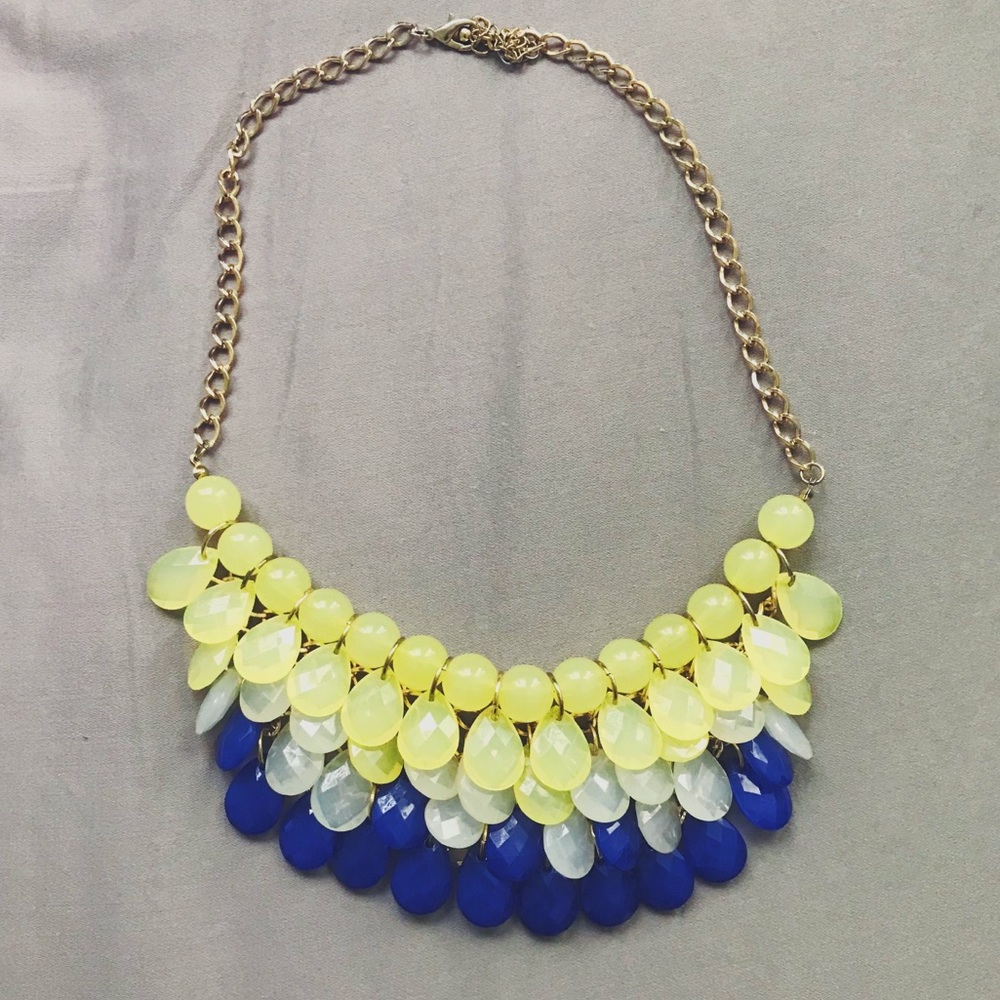 Costume Necklace, Gold & Multi-Color, Adjustable